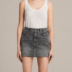 Black Mini Jean Skirt